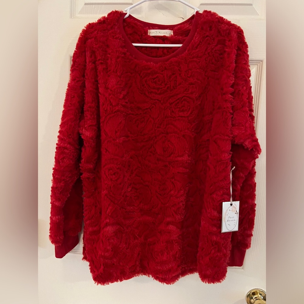 Brand New With Tags. Red Roses Sweatshirt.